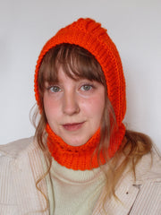 Orange Crocheted Balaclava